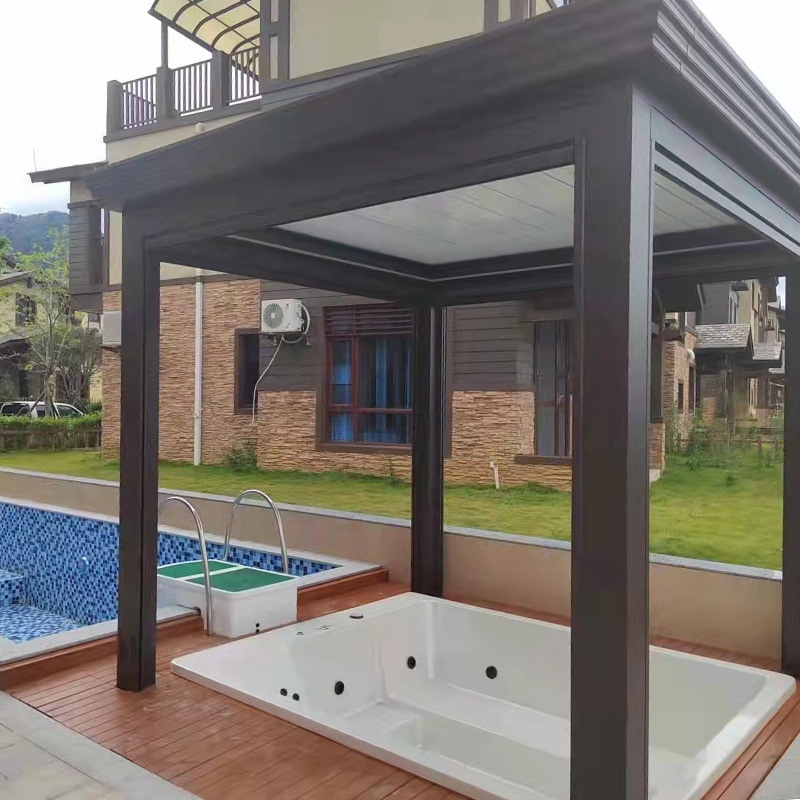 阳光房平顶户外庭院景观园林古建凉亭厂家直销铝合金平顶凉亭