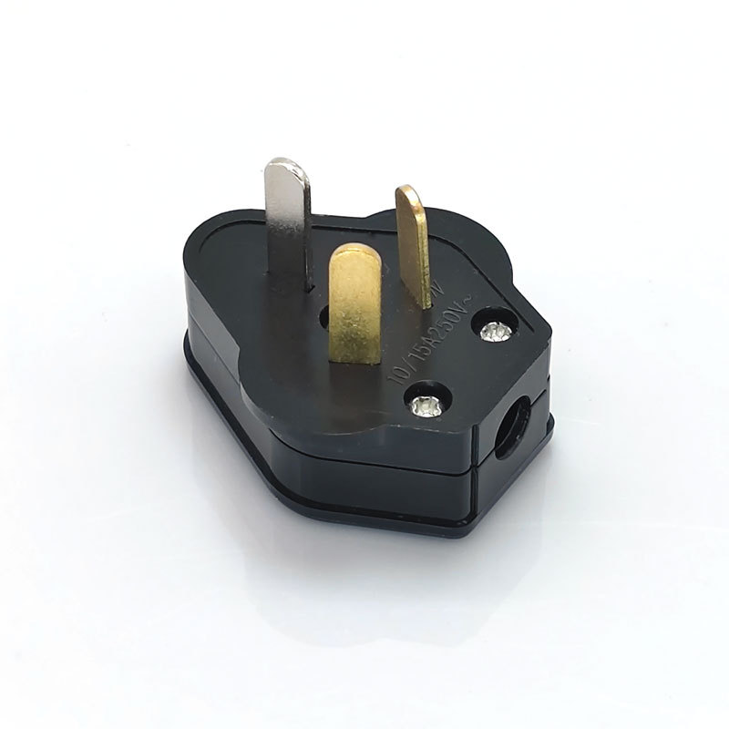 澳大利亚接线插头10a/15a澳标组装接线插头长saa工业电源插头