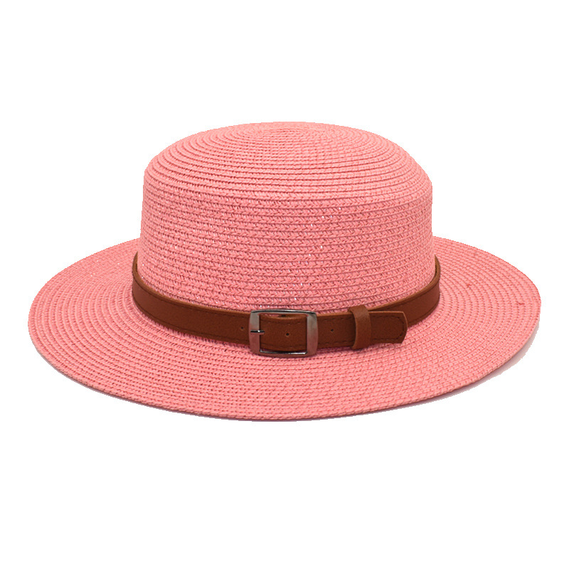 Amazon AliExpress EBay Women's Fashion Straw Hat Bowler Hat Men's Outdoor Beach Sun Protection Sunshade Fedora Hat Summer