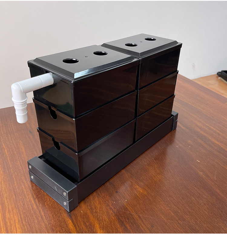 抽屉式鱼缸滴流过滤盒铝合金底座水族箱上部过滤器过滤槽