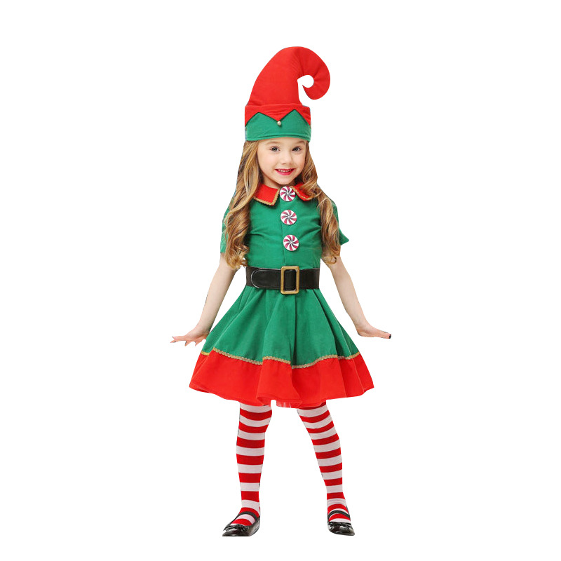 New Children's Christmas Outfit Halloween Costume Santa Claus Costume Children's Cosplay Performance European and American Performance Costume