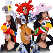 跨境外贸趣味搞笑动物帽子舞台表演道具帽子情侣帽子批发分销