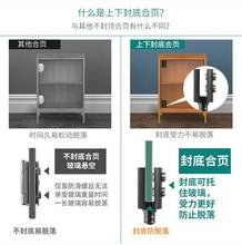 ZB6M批发上下夹玻璃铰链合页免开孔酒橱柜展示柜门无框玻璃门天地