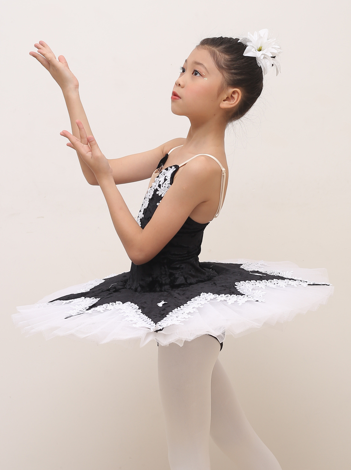 芭蕾舞裙小天鹅舞蹈演出服绒布幼女童吊带tutu裙公主裙表演练功服