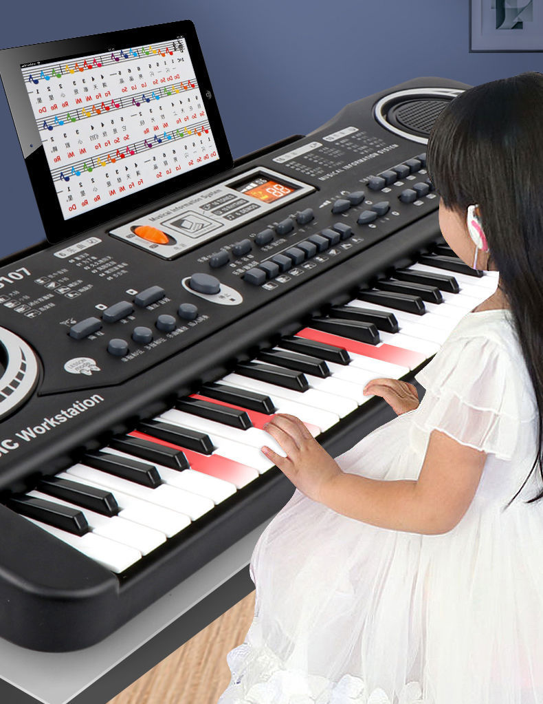 儿童电子琴初学者入门61键自学男女孩25益智钢琴音乐37键乐器玩具