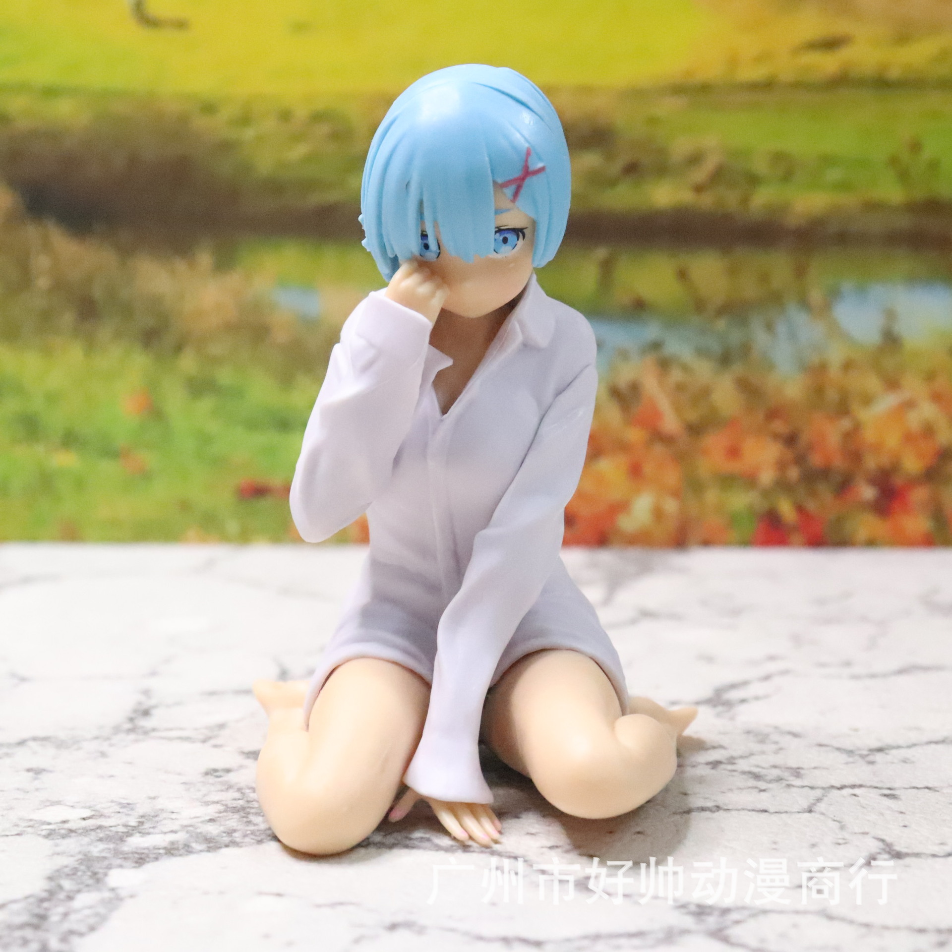 从零开始的异世界生活坐姿白色衬衫蕾姆衬衣雷姆动漫模型手办