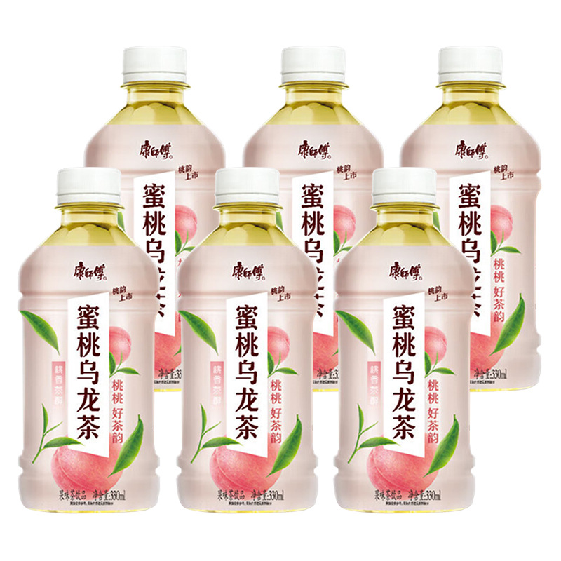康师傅冰红茶330mlx12小瓶迷你绿茶蜜桃乌龙橙汁酸梅汤饮料批整箱