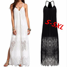 Plus Size Sexy Party Elegant Beach Maxi Dress Women Summer跨