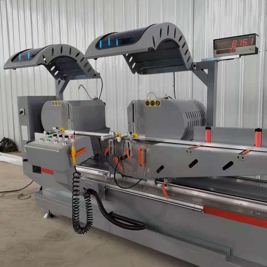 450主轴精密铝材切割机 铝塑门窗设备 90度45度精密双头锯