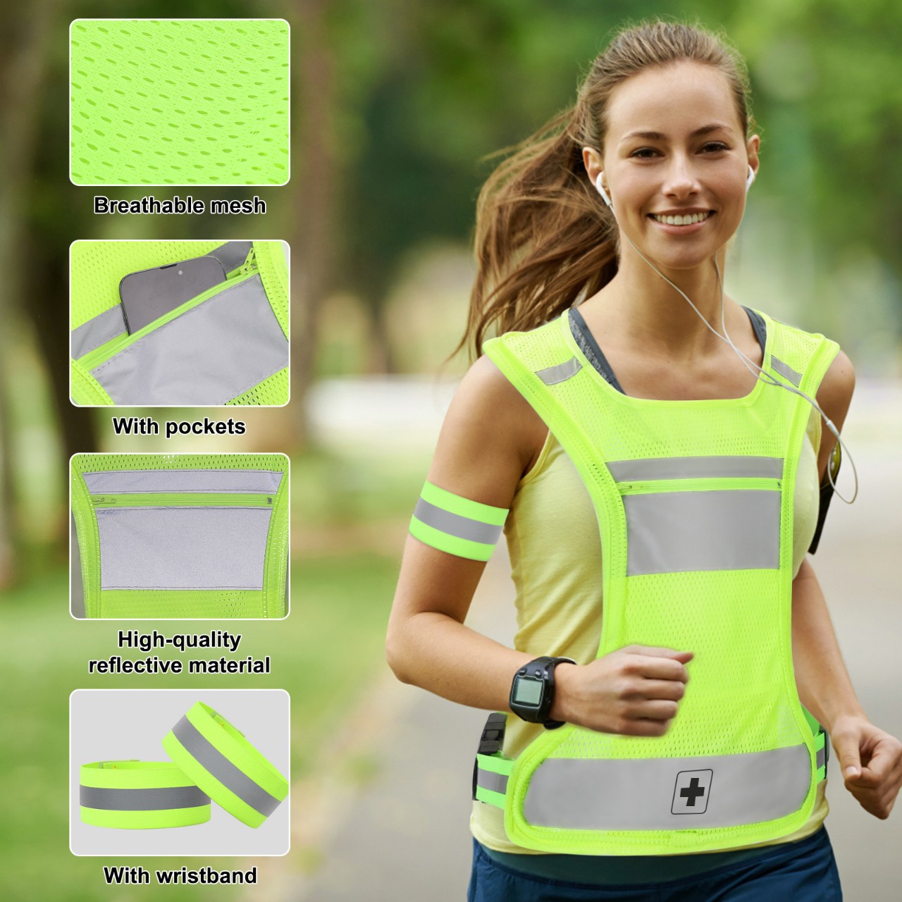 户外运动骑行夜跑led反光背心led发光衣锂电池充电-阿里巴巴