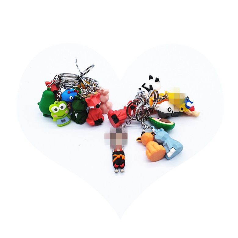 v1014卡通软胶钥匙扣挂件 10起2元店日用百货 批免發 邮二元两元