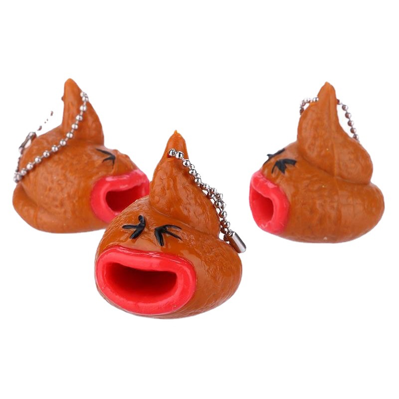 创意整蛊大便挂件吐舌便便头大便减压捏捏乐挂搞笑小粑粑软胶tpr