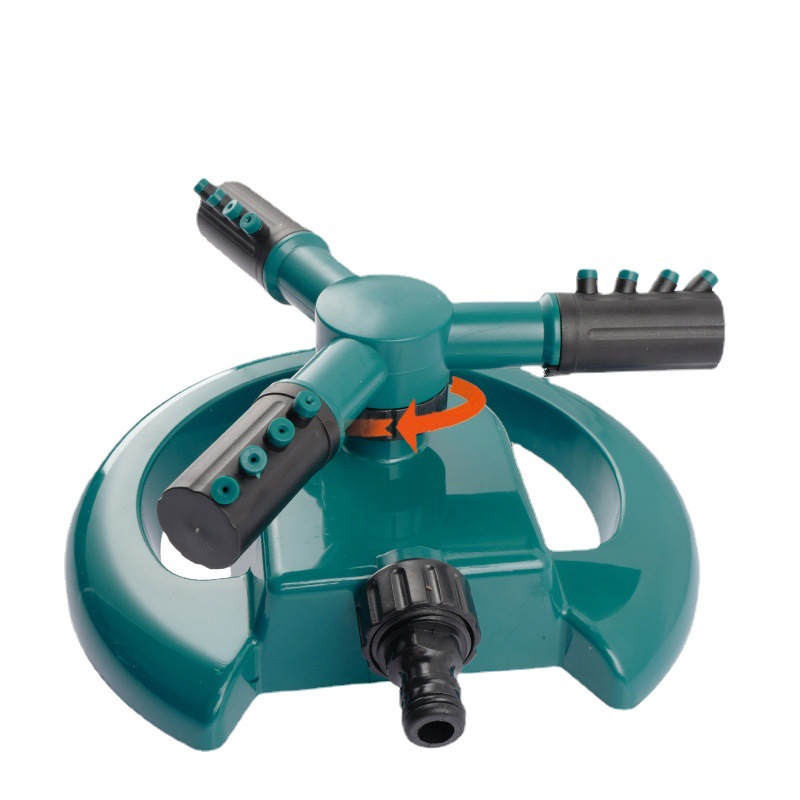 360度旋转喷头三叉洒水圆盘浇花园林灌溉 草坪浇水自动喷水器喷头