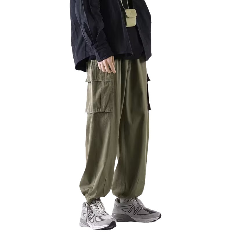 2023 Spring and Autumn New Men's Casual Pants Japanese-Style Retro Loose Cargo Pants Teenagers Fashion Straight Fashionable Trousers