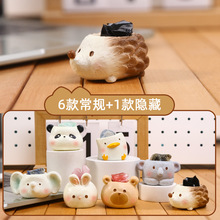 新品萌物趣多多水晶盲盒可爱动物手办办公室桌面工艺品小摆件批发