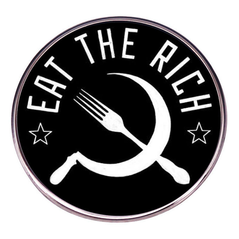 吃掉有钱人胸针镰刀锤子苏维埃共产社会主义别针胸章金属合金徽章