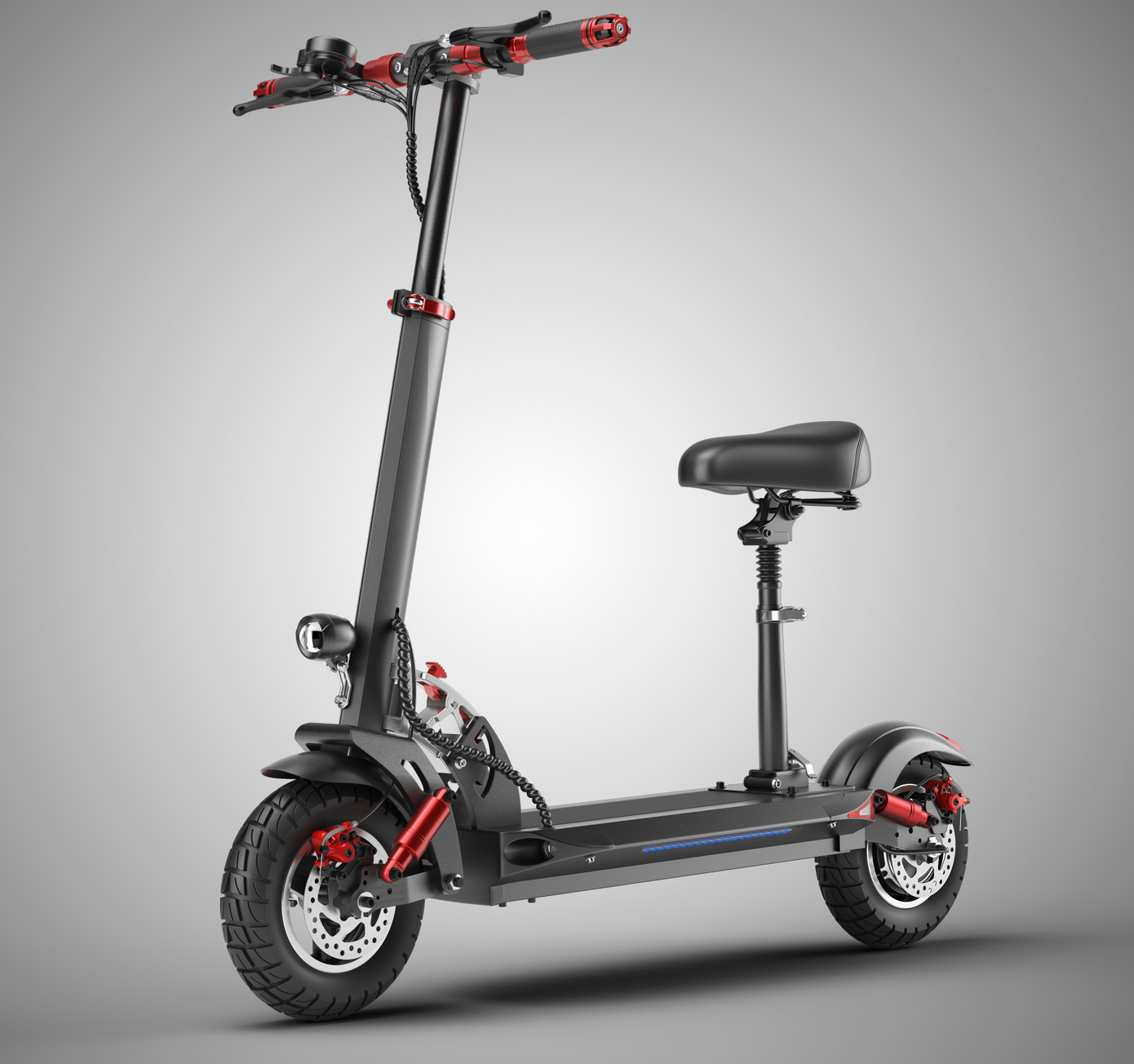 2轮10寸双驱越野电动滑板车可折叠代步车脚踏车电动车可外贸出口