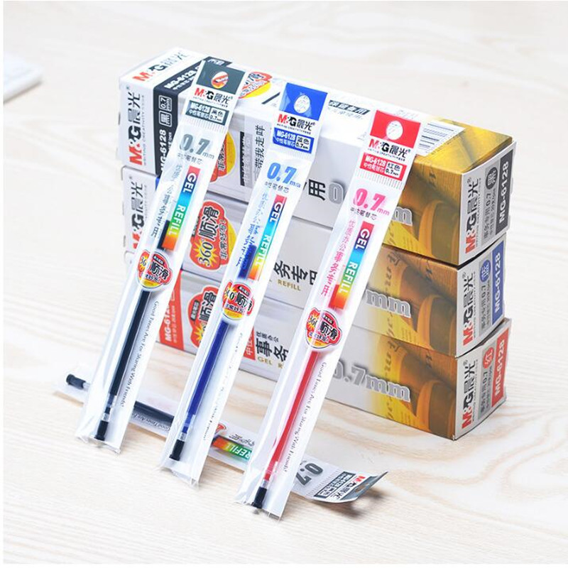 晨光k39替芯mg6128笔芯中性笔黑红蓝水笔芯替芯0.7mm子弹头-阿里巴巴