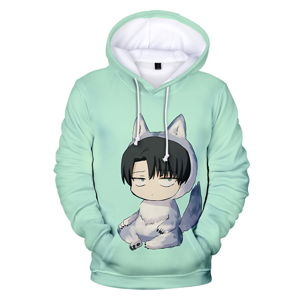 2021新款日本漫画进击的巨人q版卫衣周男女连帽带帽卫衣来图