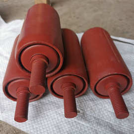 输送机配件传送带托辊立辊防跑偏站辊挡辊挡边轮螺丝扣立棍