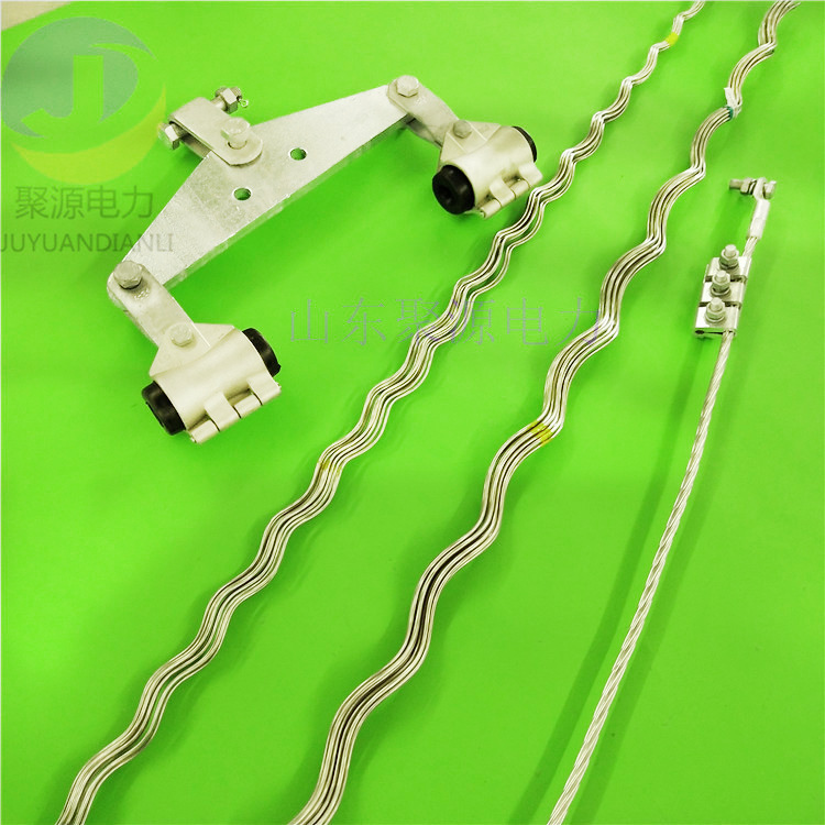 opgw光缆用双悬垂线夹 含接地线 跨江跨河通信光缆悬吊金具