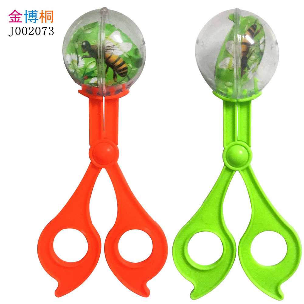小学生科学实验户外采集昆虫剪刀夹捕虫夹昆虫观察器剪刀夹配镊子