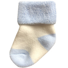 新生婴儿儿小袜子0到一3个月秋冬季棉厚婴幼童初生宝宝冬天胎袜跨