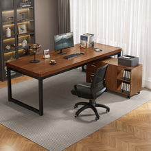 简约办公室桌子工作台家用台式电脑桌单人桌椅组合文件柜一体办公