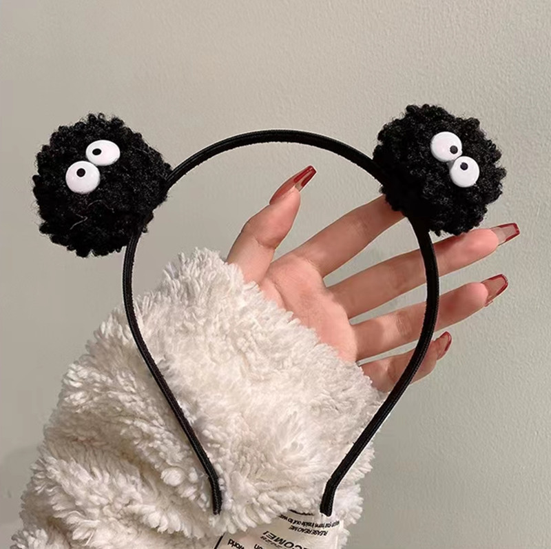 Black Briquette Headband Autumn and Winter Instafamous Hairband Women's Face Wash All-Match Headdress 2023 New Outing Cute Headband