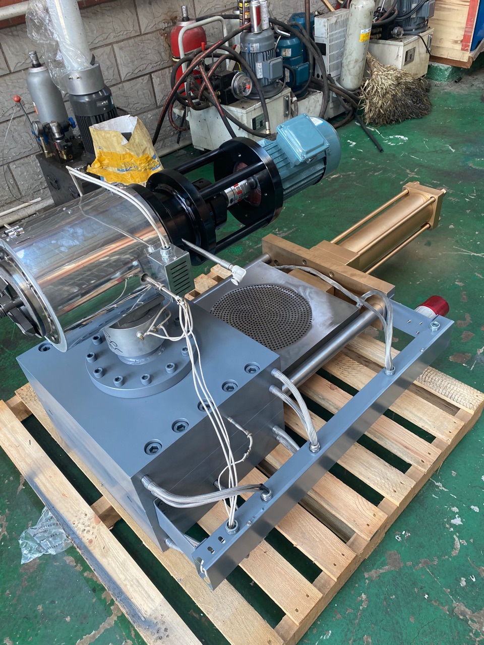 水环切粒模头pp pe 色母切粒模头 卧式水环切粒模头 卧式水环切粒