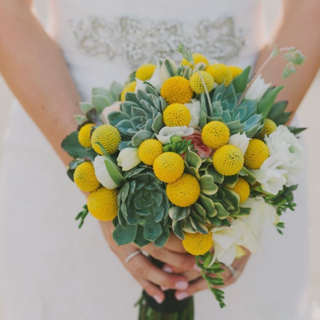 仿真花束金锤花黄金球森系新娘手捧花搭配花材家居软装假花摆件