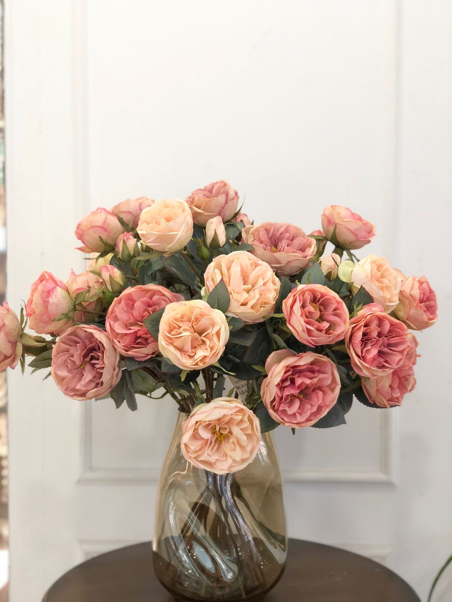 仿真蔷薇奥斯汀玫瑰芍药油画复古简欧月季花家居装饰花艺