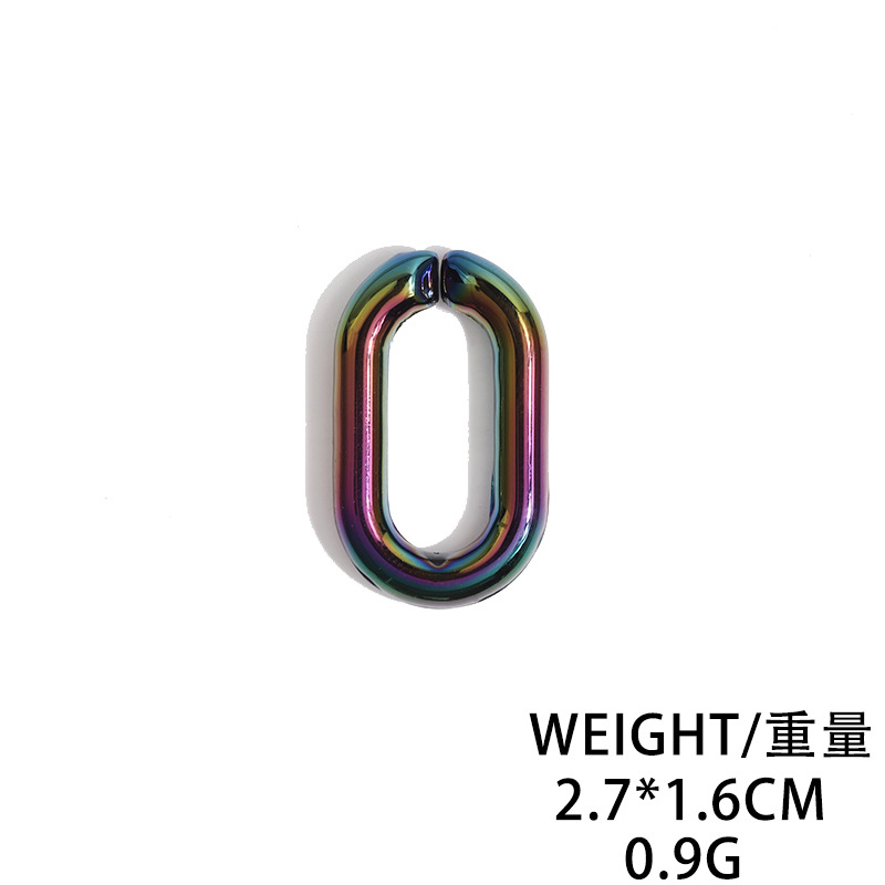 Ornament Accessories Acrylic Plastic AB Magic Colorful Chain Release Buckle Broken Ring Foreign Trade Hot Selling Products Factory Direct Sales