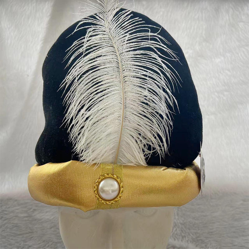 万圣节帽子道具阿拉伯羽毛帽子阿拉丁神灯儿童成人舞台演帽子