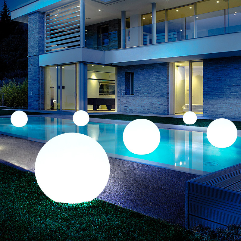 led发光圆球水上漂浮球灯户外庭院景观装饰灯喷泉水池防水球形灯