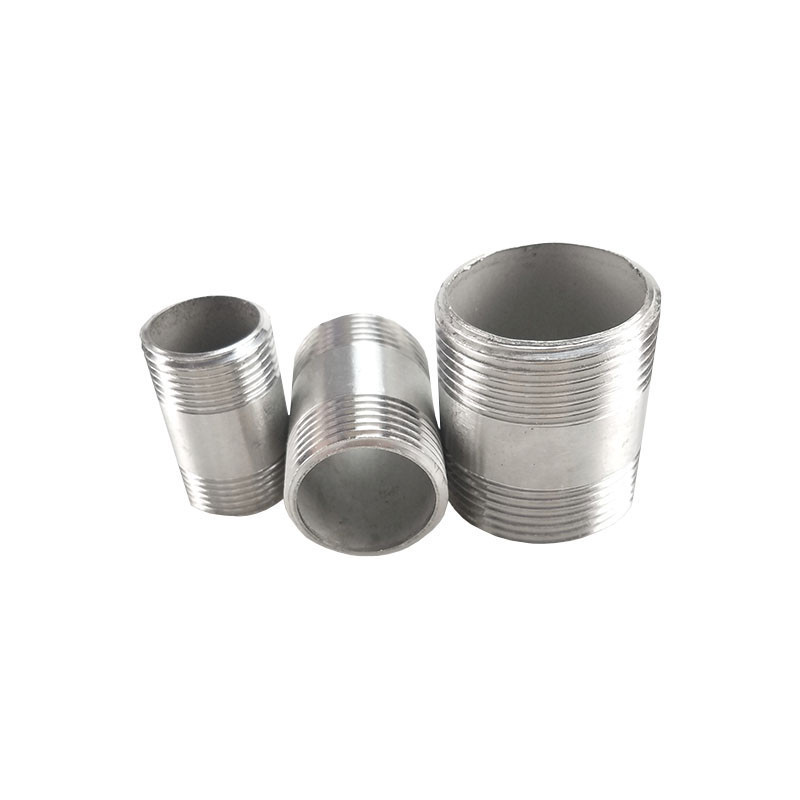 304不锈钢管双头丝外丝水管接头4分螺纹对接水暖配件外牙内经直通