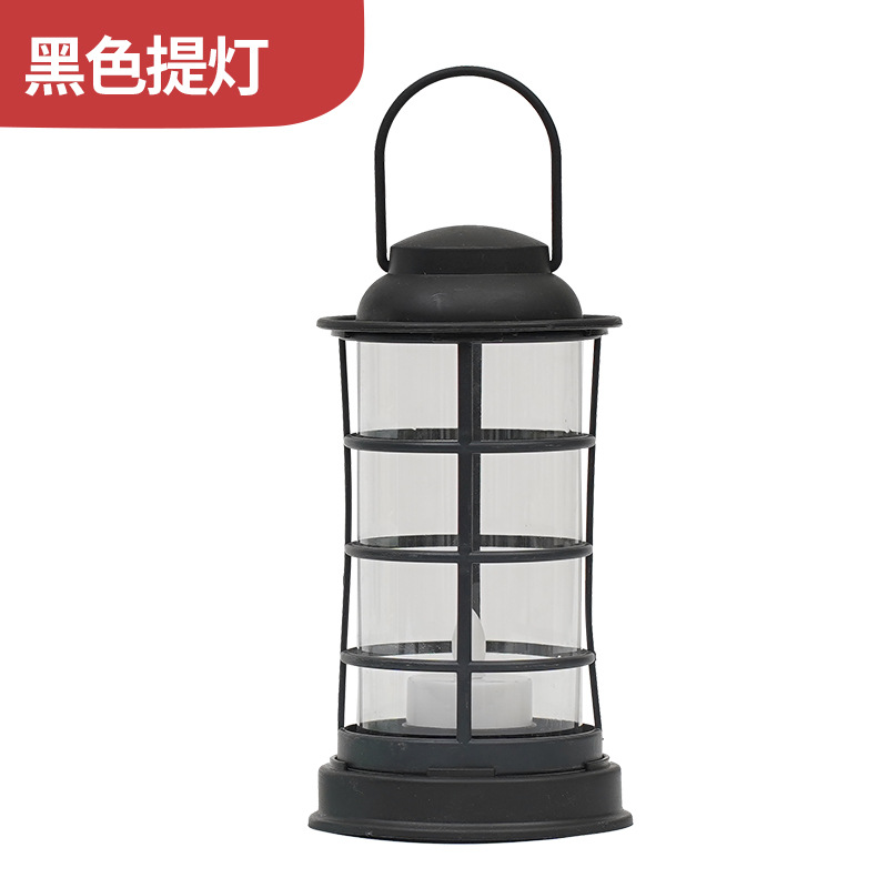 Small Lantern Storm Lantern Electronic Candle Simulation Candle Amazon International Station Ambience Light Led Luminescent Lamp