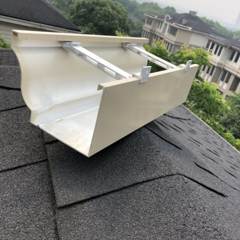 天沟铝合金别墅房檐接雨水槽屋檐彩铝阳光房方形排水管成品檐沟