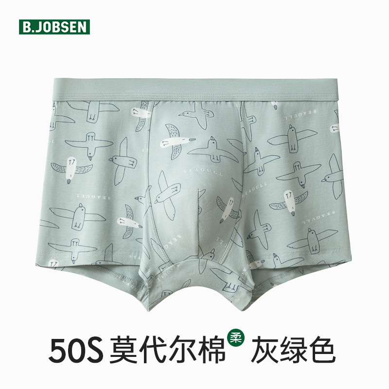 Men's Underwear Modal Cotton Boxers Loose Breathable plus Size High Elastic Boys Printing Boxer Briefs Wholesale