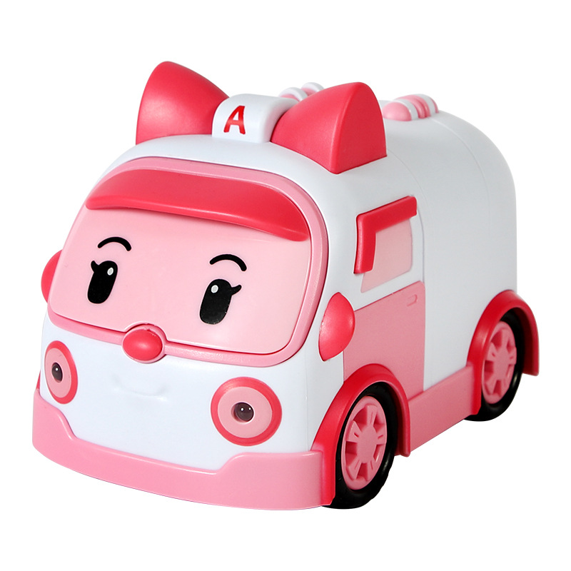 正版珀利警长玩具poli安巴救护车罗伊消防救援队儿童惯性汽车3岁2