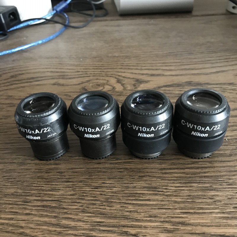 nikon尼康c-w10xa/22体视显微镜smz系列用10倍目镜 镜片完好