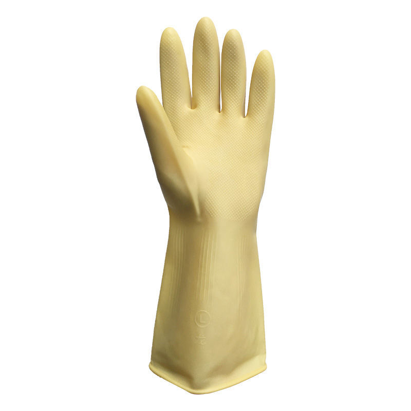 a3加厚牛筋乳胶防护手套家用清洁渔业工业建筑耐酸碱橡胶胶皮