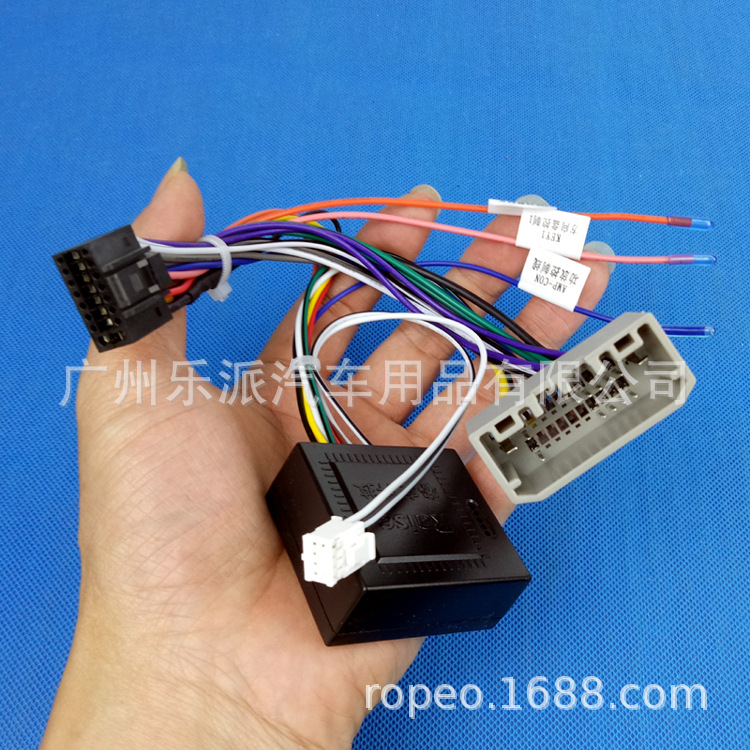 掌讯方案16p尾线适用于吉普牧马人/指南者专用大屏安卓导航电源线