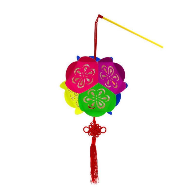 中秋节diy配饰幼儿园儿童礼物制作材料包花灯手提发光绣球灯笼