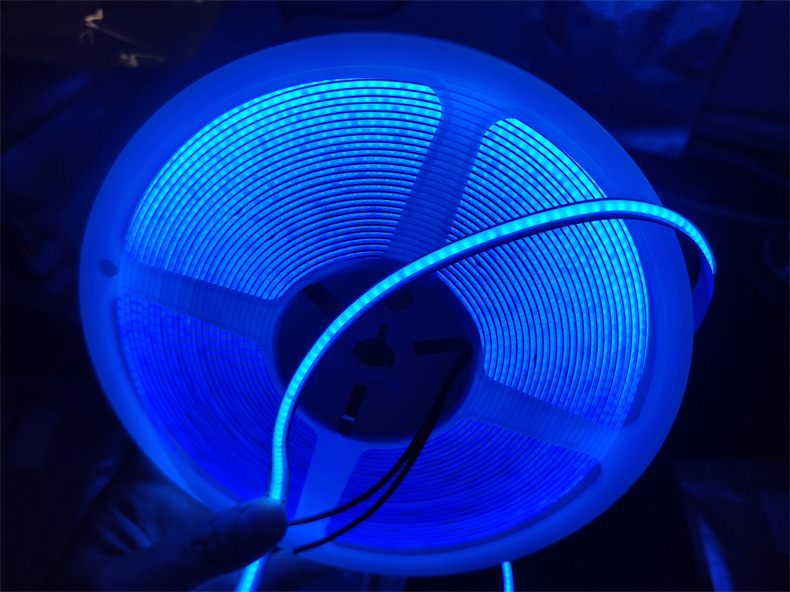 Factory Direct Supply Ice Blue Cob Low Voltage Light Strip LED Light Strip 12V/24V Indoor Ambience Light Flexible Line Light