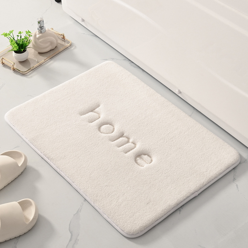 Customized Embroidery Entrance Door Mat Bathroom Non-Slip Mat Bedroom Bathroom Plush Thick Carpet Kitchen Mat Household