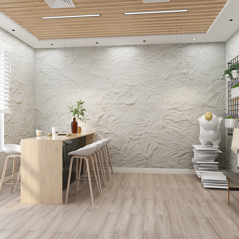 3d仿艺术漆水泥肌理墙纸餐厅奶茶店吧台背景墙浮雕立体硅藻泥壁纸