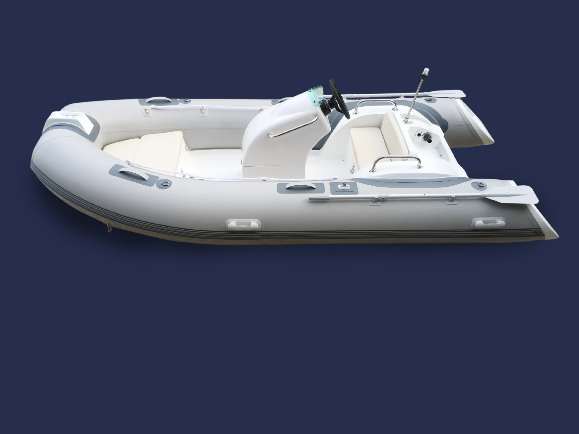 rib390c浅灰 深灰玻璃钢底壳充气艇救援艇充气船海帕龙pvc