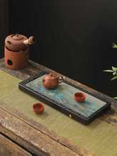 批发吸水茶盘家用干泡台陶瓷茶托盘长方形排水盘茶几小型蓄水沥水