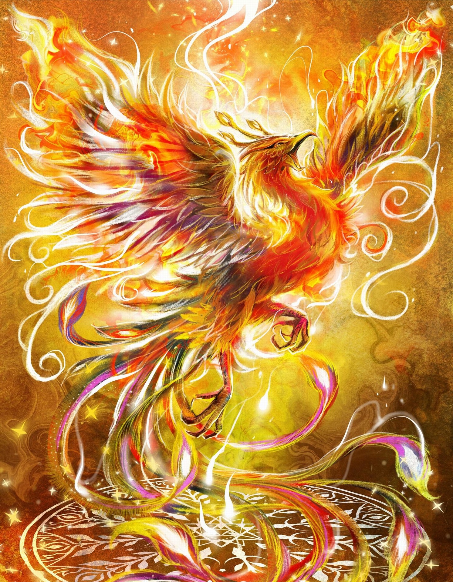 5d钻石画满钻全贴彩色火凤凰彩色砖石秀卧室diy手工点钻十字绣